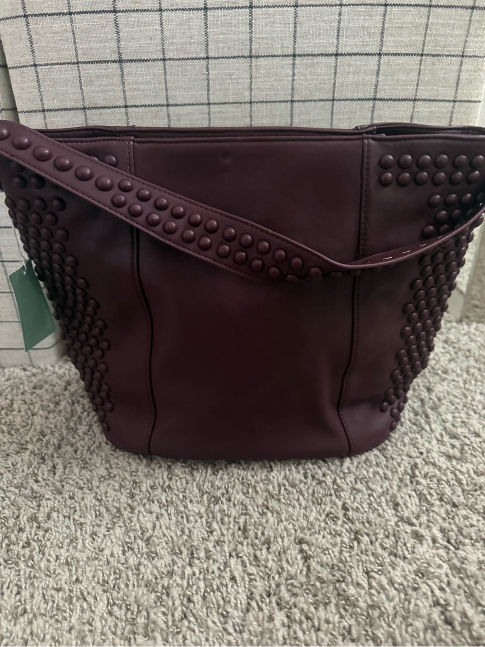 Deux Lux Studded Shoulder Bag - Burgundy